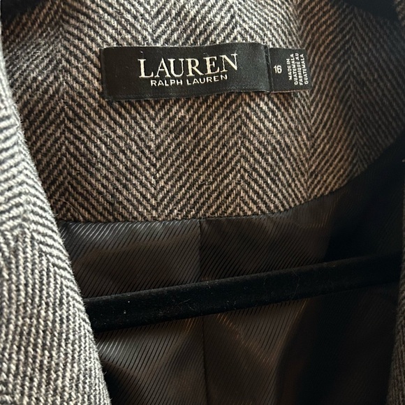 Lauren Ralph Lauren Gray Wool Blend Long Coat Size 16 - Picture 2 of 7